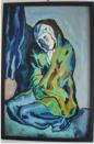 Kopie frei nach Picasso, Gemlde aus der Blaue Periode, lgemlde auf Leinwand, ca. 65 X 100 cm, 1980