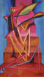 „Stufenblühen“, Ölgemälde auf Holz, ca. 53 X 90 cm, 1996